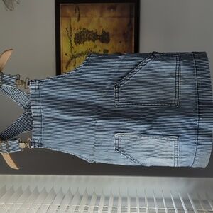 Gymboree Striped Denim Overall Skirt